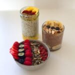 Oats with Fruit and seeds.