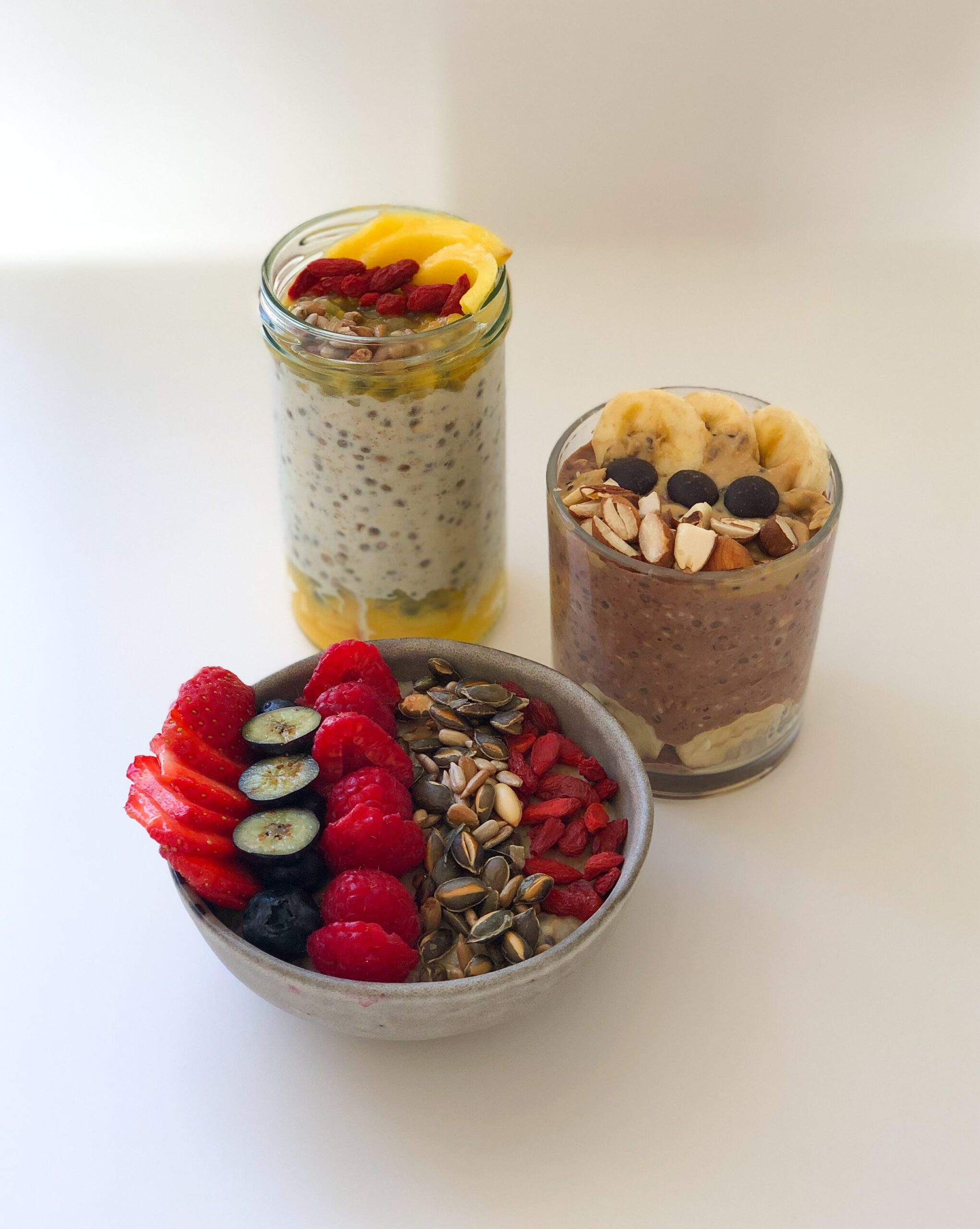 Oats with Fruit and seeds.