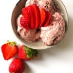 Strawberries ice cream