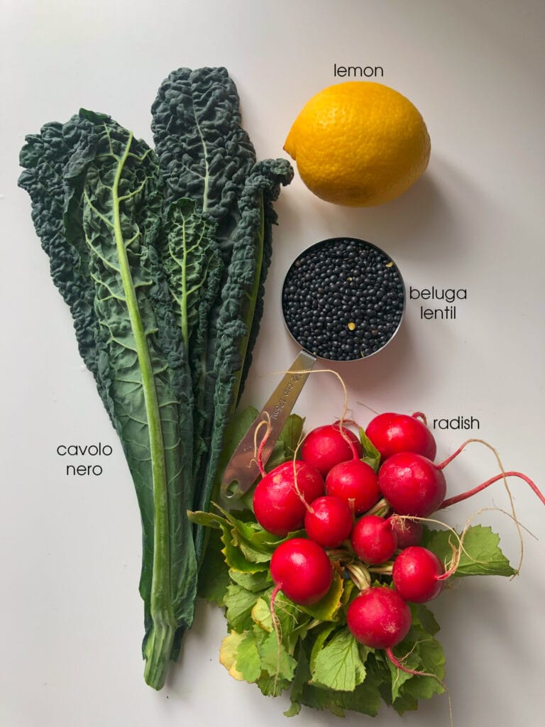 Wild Garlic Pesto Lentil Salad Ingredients