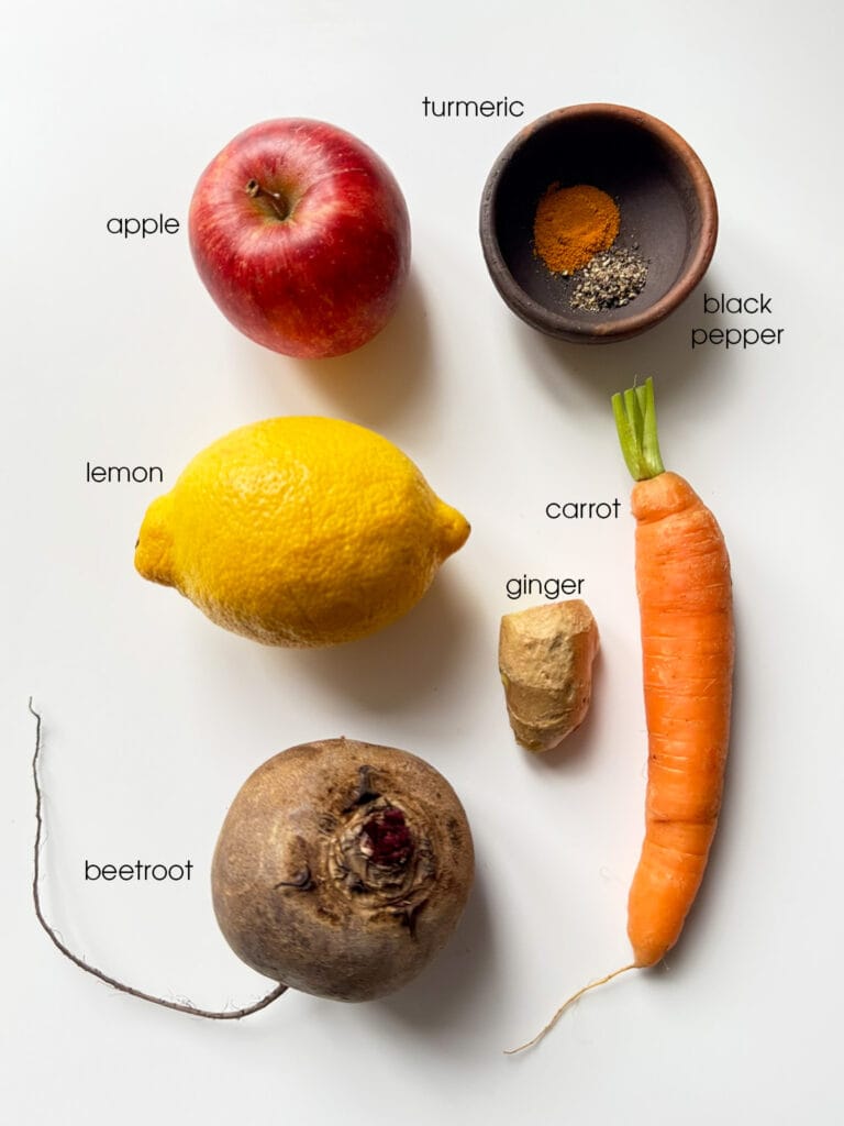 Beetroot & Ginger Juice Ingredients