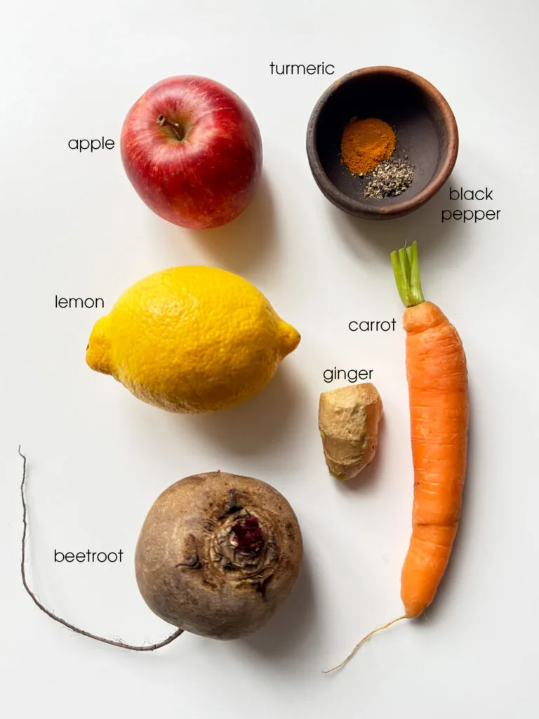 Beetroot & Ginger Juice Ingredients