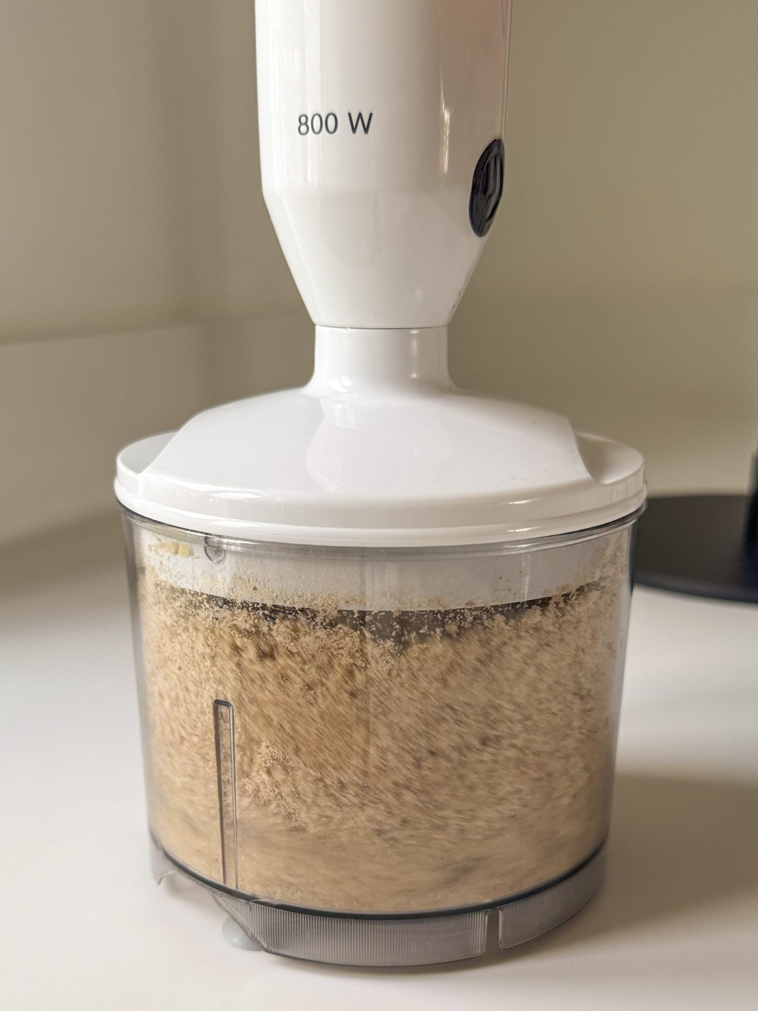 Easy Vegan Parmesan Sprinkle ingredientes being blended