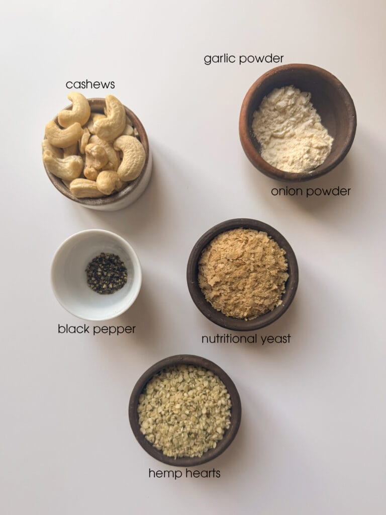 Easy Vegan Parmesan Sprinkle Ingredients