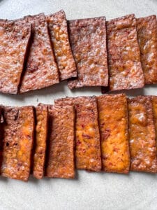 Smoky Tofu Bacon baked
