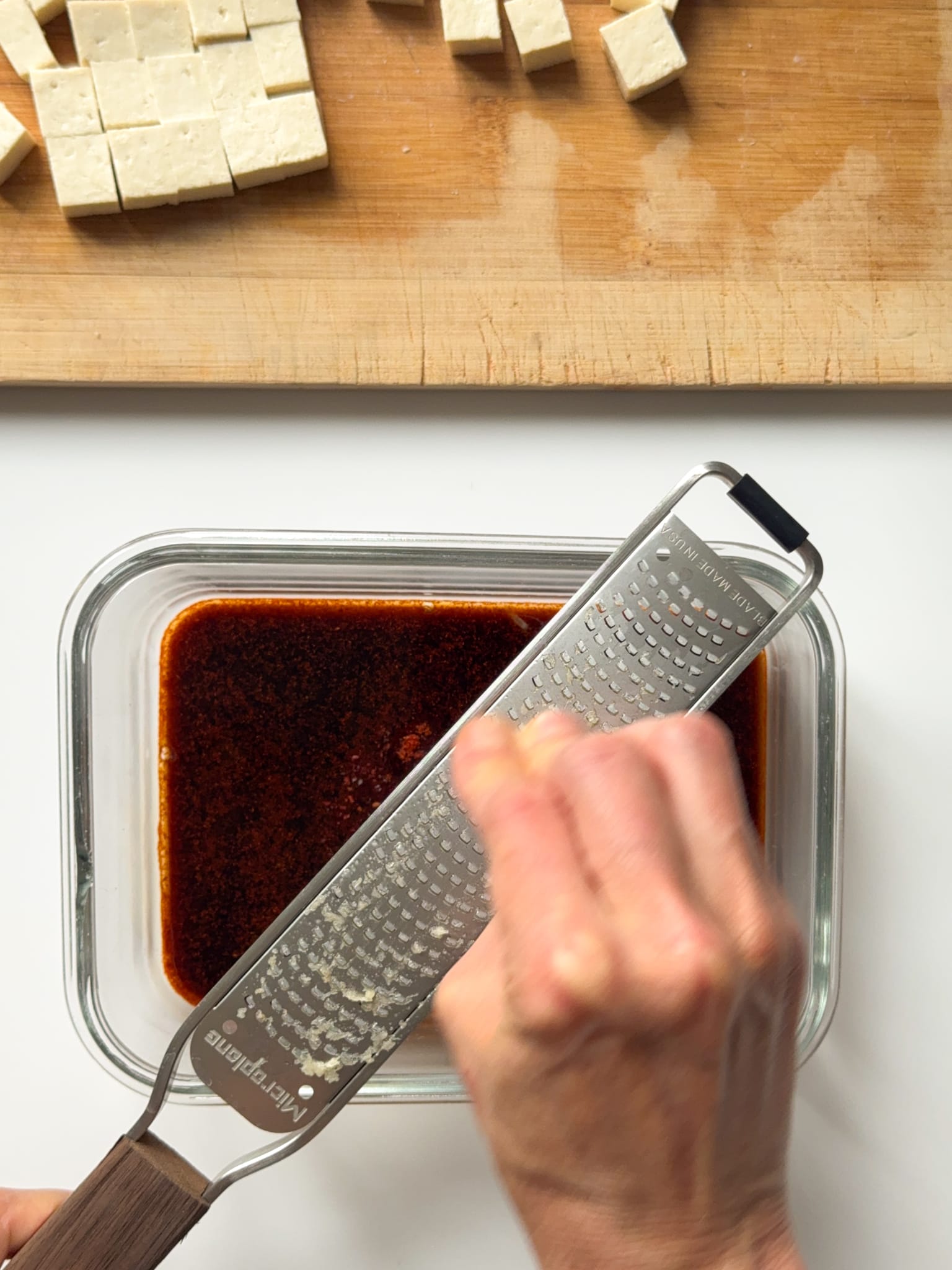 Smoky Tofu Bacon marinated