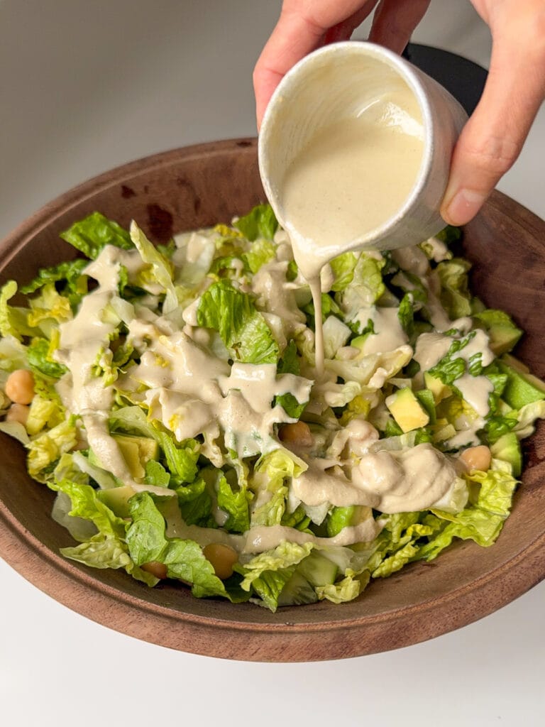 Vegan Caesar Salad with Smoky Tofu Bites