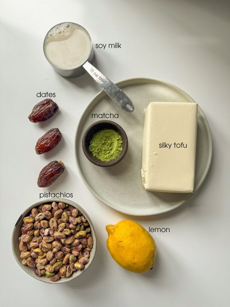 Healthy Pistachio & Matcha Ice Cream Ingredientes