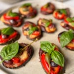 Mini eggplant pizzas