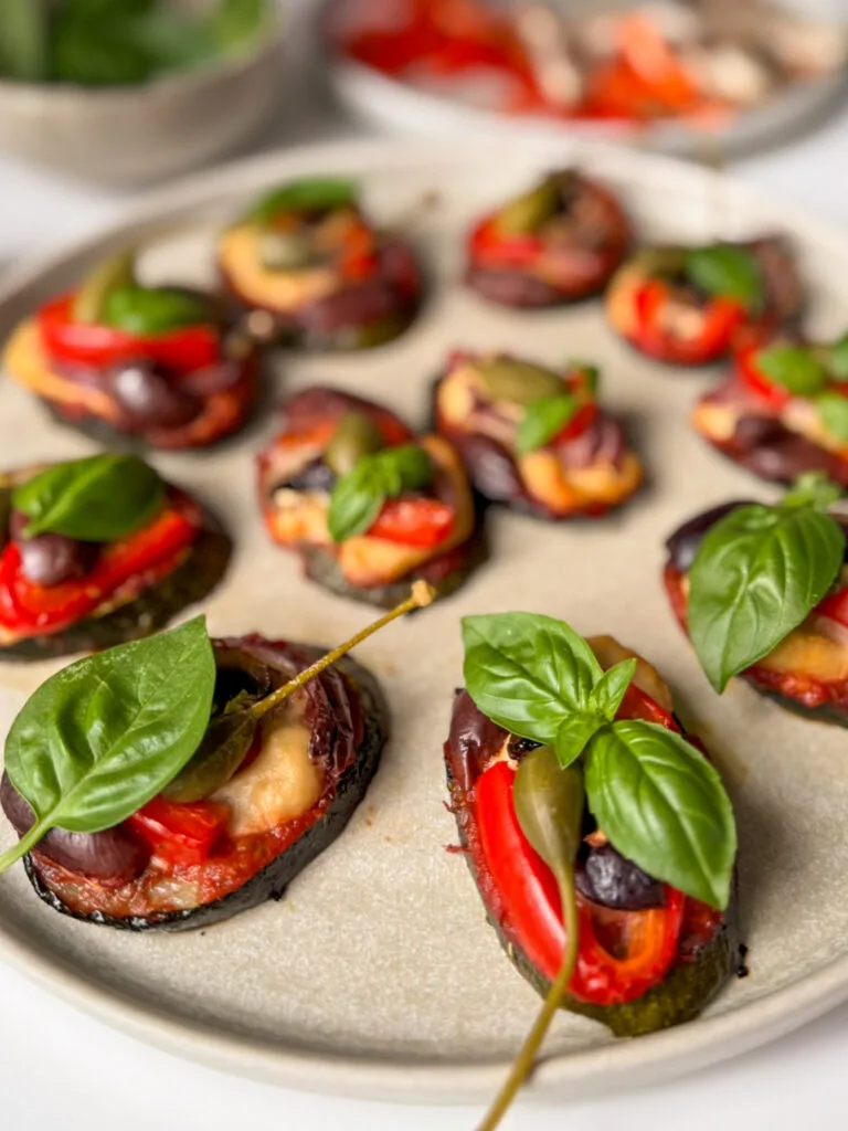 Mini eggplant pizzas