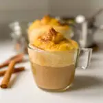Golden Pumpkin Spice Latte in 2 glass cups