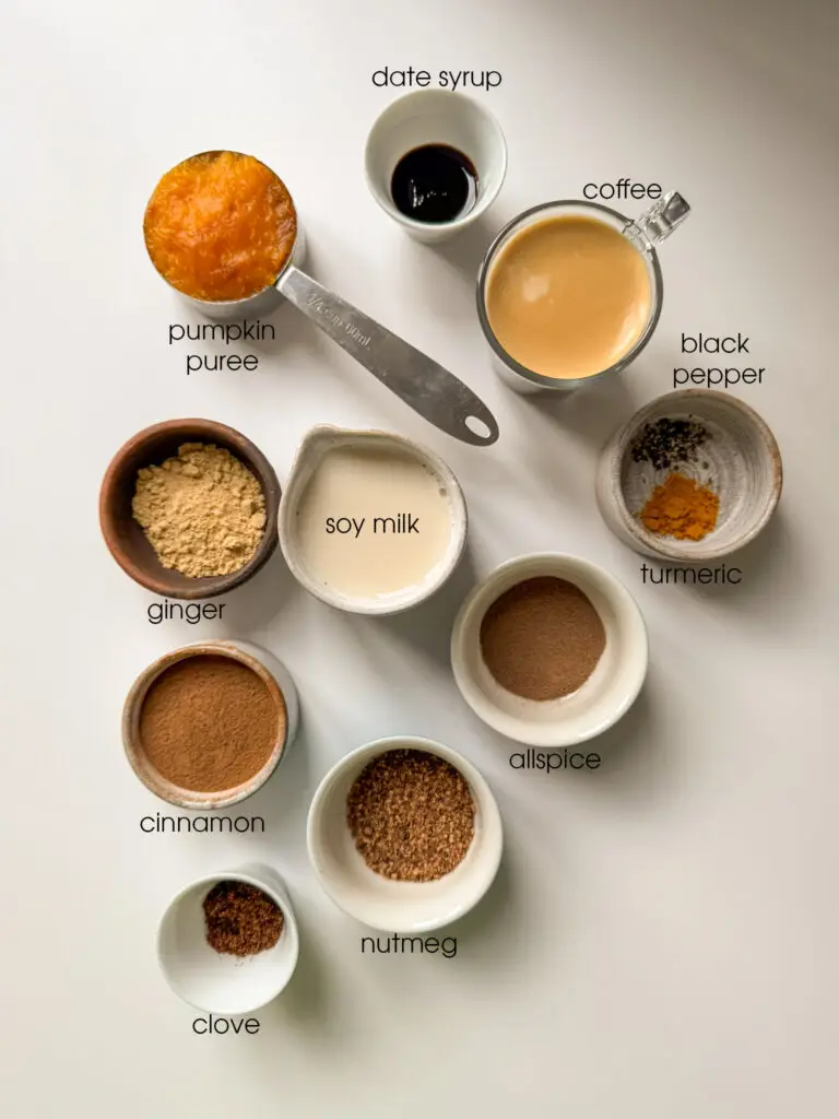 Golden Pumpkin Spice Latte Ingredients